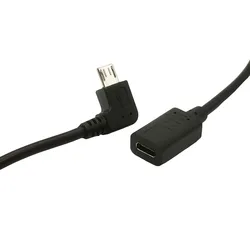 Micro-męska ładowarka USB typu C do Micro-B Adapter do kabla danych 90 stopni prostopadły 0.25m