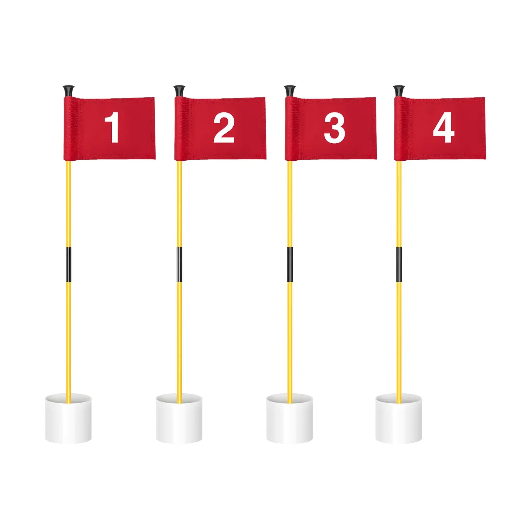 Golf Green Flag Pole Hole Cup Set Golf Practice Range Accessories Golf Flag Pole Banner Golf Hole Cup