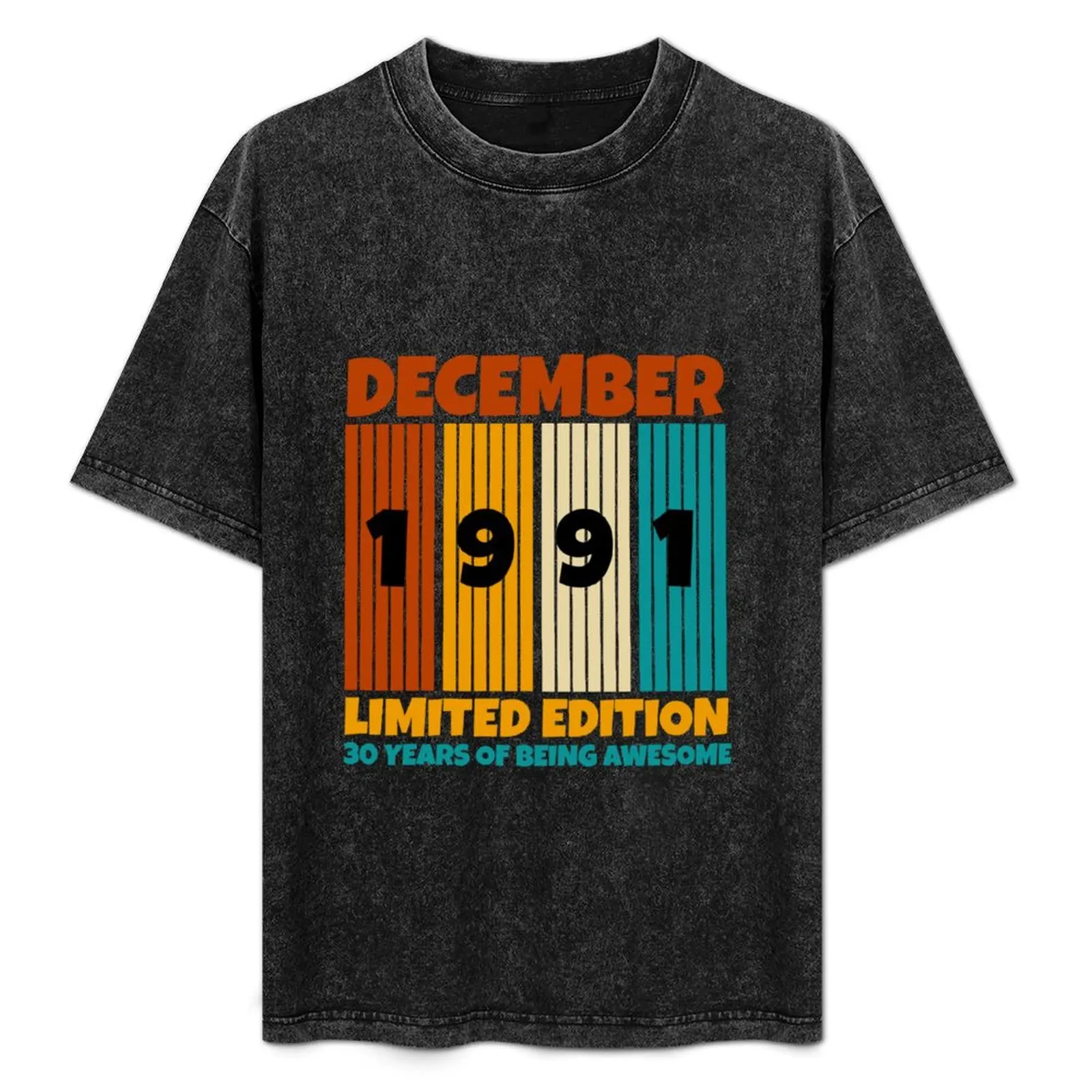 

December 1991 Limited Edition 30 Years of Being Awesome T-Shirt blanks basketball graphic tees mens champion t shirts