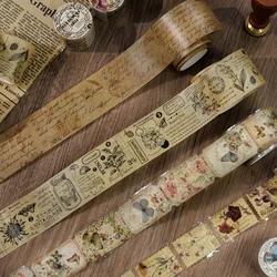 40mm*2m Vintage Washi Tapes 35cm Cycle DIY Scrapbooking Decor Junk Journal Collage Stationery Craft Stickers