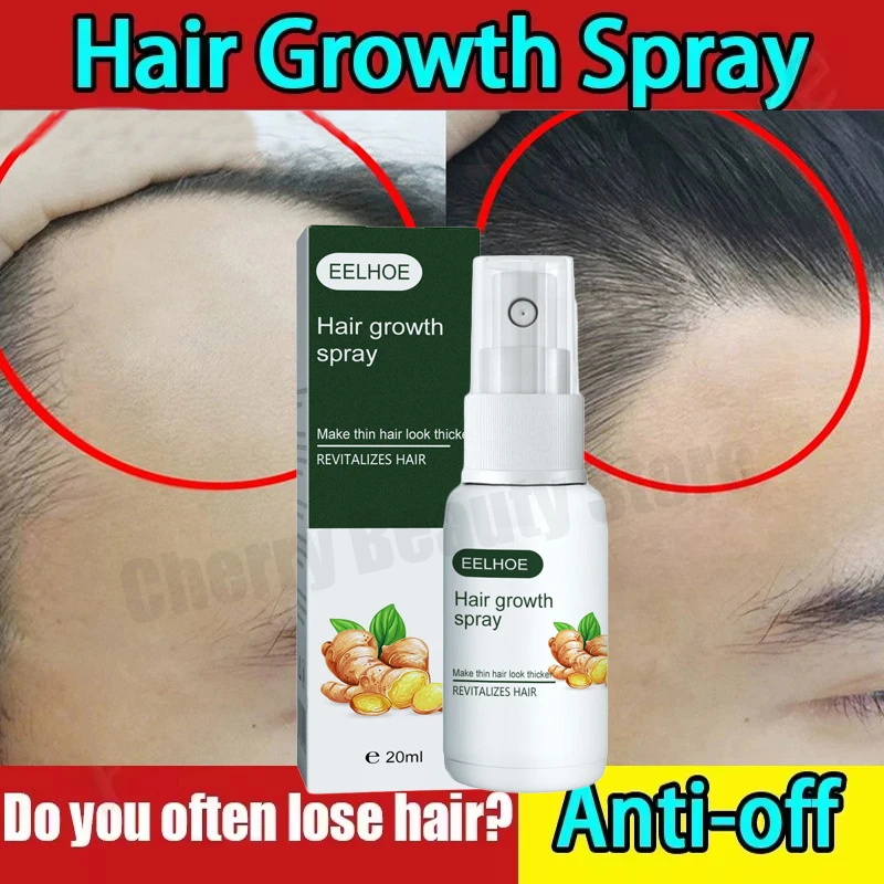 

Ginger Hair Growth Spray Roots Grow Anti Hair Loss Hair Regrowth Serum Scalp Damaged Repair Nourish Care Products Women Men