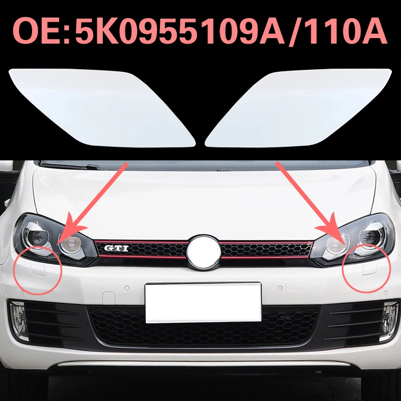 5K0955109A 5K0955110A for Volkswagen Golf 6 GTI Car Headlights Water Spray Cover Front Bar Decorative Cover Cleaning Cover