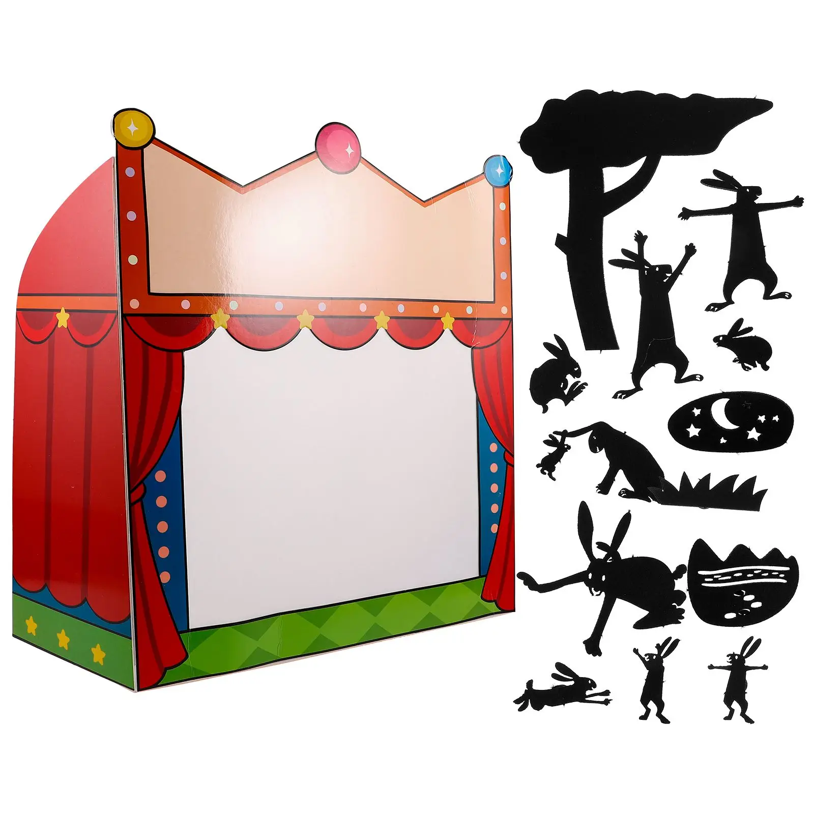 Shadow Stage ช่วยสอน Carnival Circus ฉากหลัง Shadow Puppet ทําชุด Diy โครงการวิทยาศาสตร์เครื่องมือเด็ก Craft ชุด