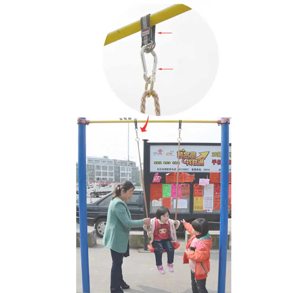 Secure Hanging Swing Strap Robust Polyester Connector for Playground Sets Outdoor Activity Equipment