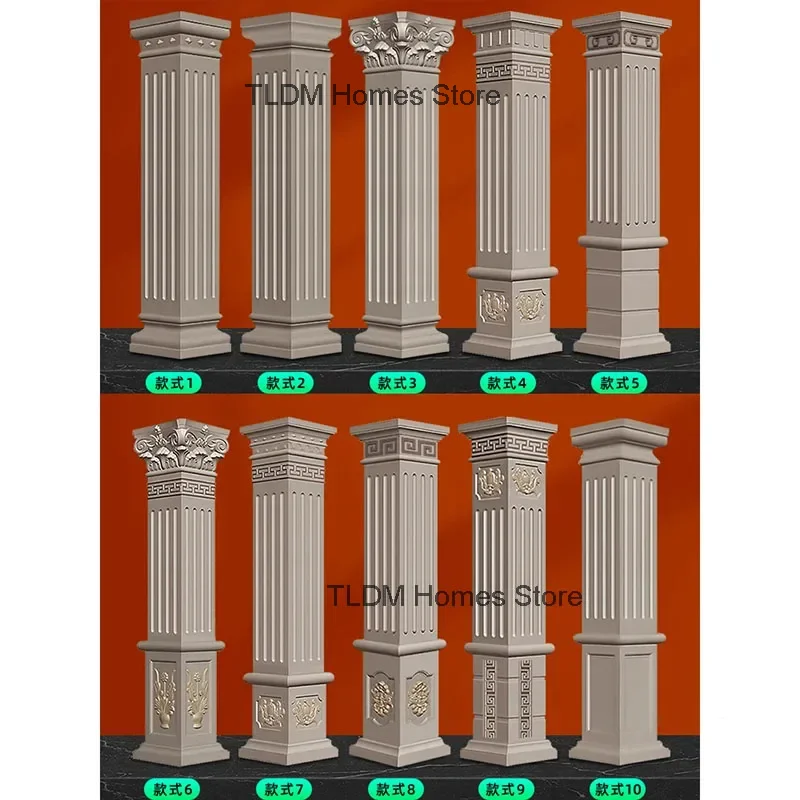 Thickened Roman Column Mold for Villa Gate Square Cement Column Mold Light Luxury Square Decorative Building Roman Column Mold