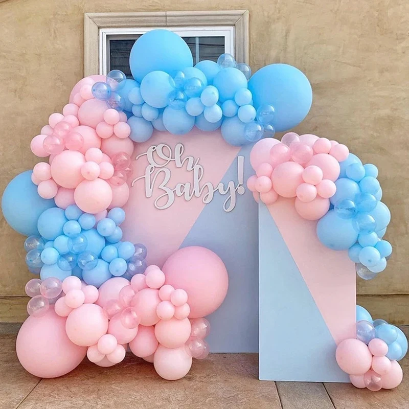 

5/10/18 Inch Pink Blue Balloon Chain Set Baby Boys Girls Decor Balloon Garland Arch Kit Birthday Party Decoration Helium Globos