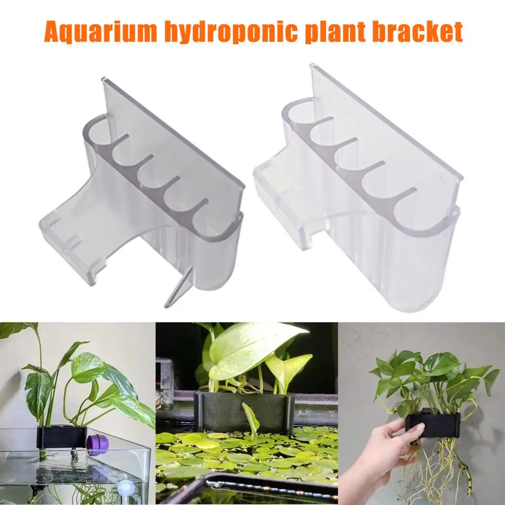 4.5/6.5cm Aquarium Plant Holder Fish Tank Plant Stand Hanging Plastic Aquatic Plant Pot Aquarium Planter Cup For Floating Plants