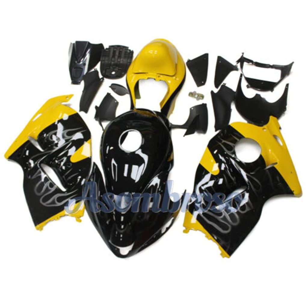 For GSXR1300 1999 2007 2006 Hayabusa 01 02 03 04 05 GSX1300R Yellow Black Bodywork Set Injection ABS Plastic Fairing Kit