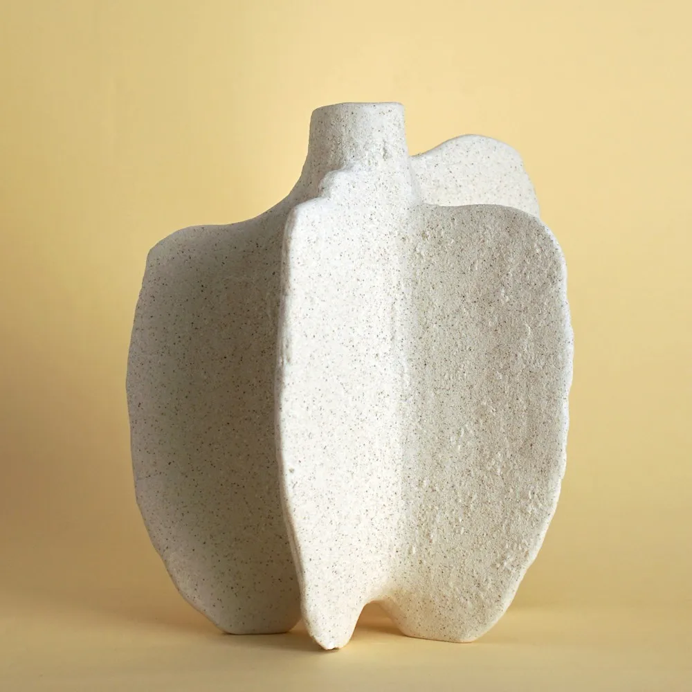 

Ceramic Sea Style Vase Nordic Modern Decor Pampas Grass Dried Flower Waves Seahorse Starfish Home Decoration Accessories
