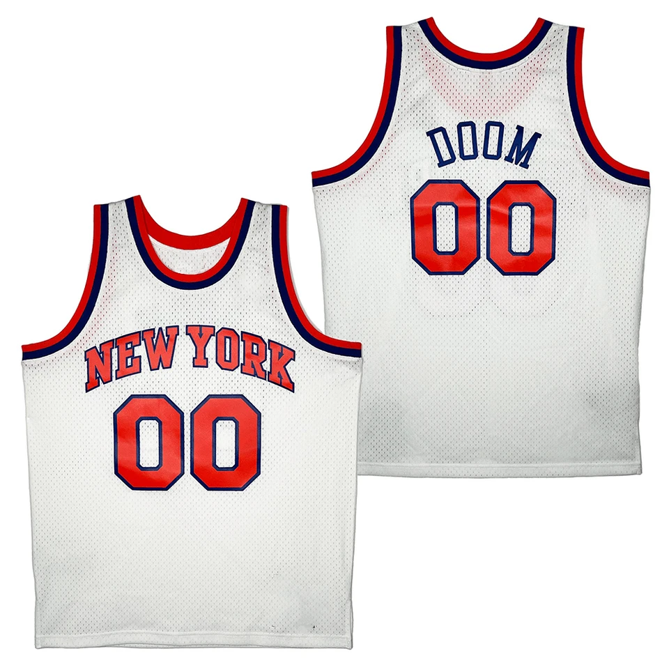 MF DOOM New York 00 Hip‑Hop Retro Basketball Jersey Men Tank Top Breathable Mesh Streetwear Round Neck Rap Music Casual Tops