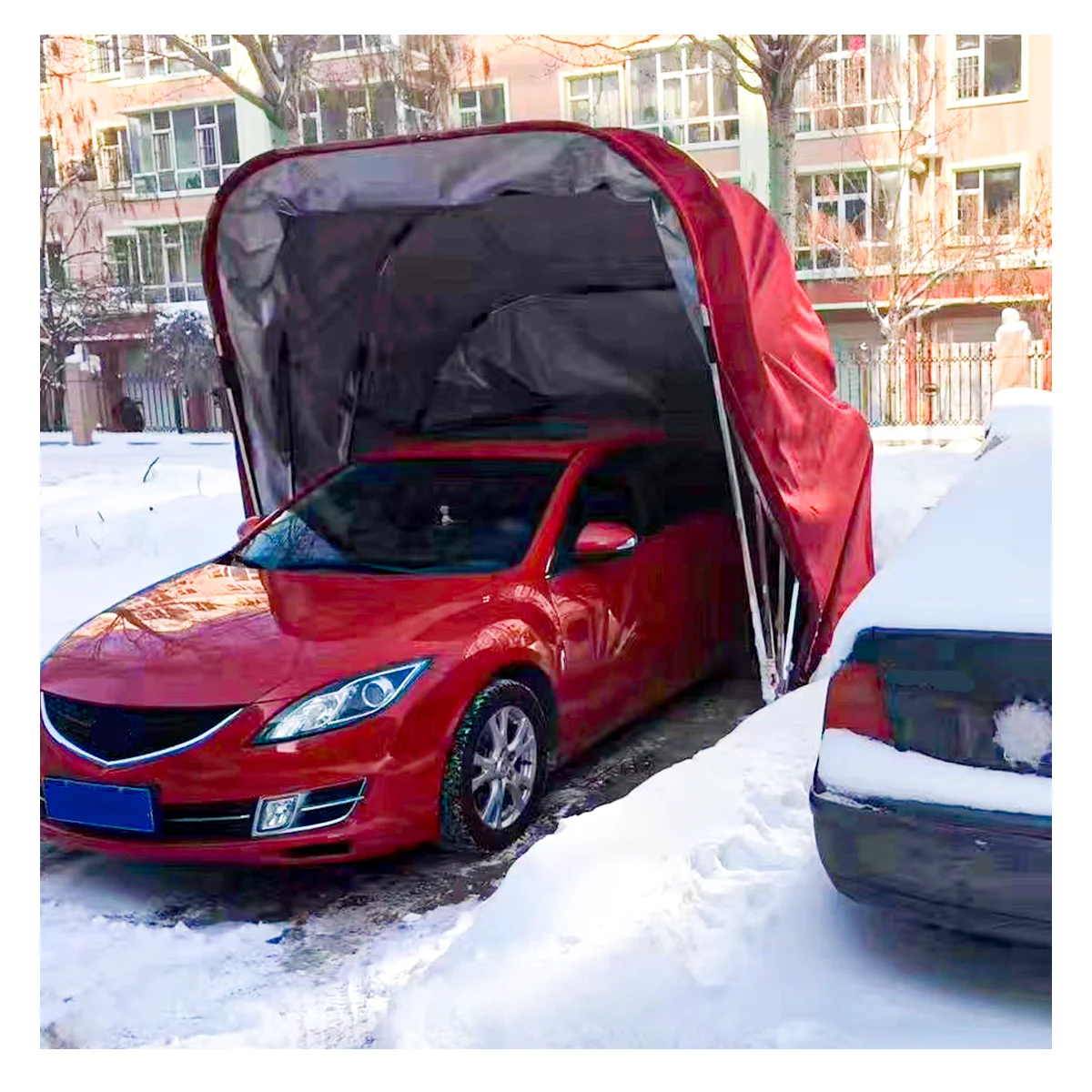 

Auto Fully Auto Removable Folding Design Round Car Garage Outdoor Easy-to-Use Canopy Car Tent