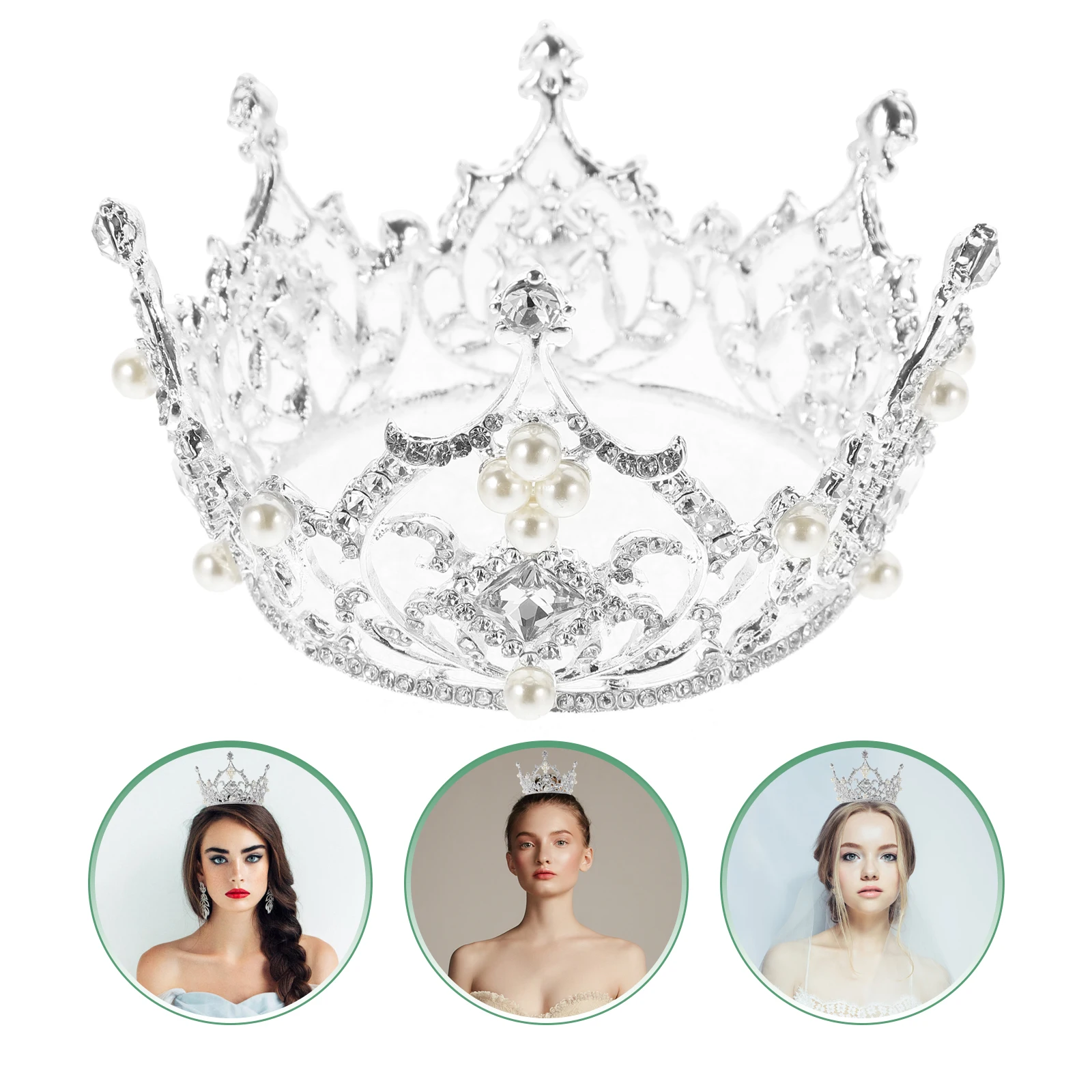 

Costume Wedding Prom Party Topper Pageant Tiara The Crown Bridal Gold Crowns Headwear Hair
