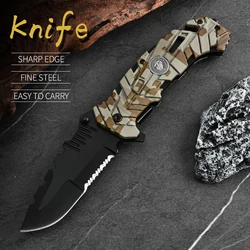 Outdoor Foldableing Knife with Complex Camouflage Foldableing Knife, Camping Fishing Foldableing Knife, High Hardness Foldablein