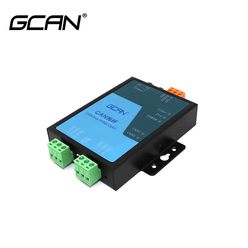 GCAN-208 Canbus Fiber Conversion Module Optic Repeater Expandable Bus Communication Distance Support J1939 Protocal