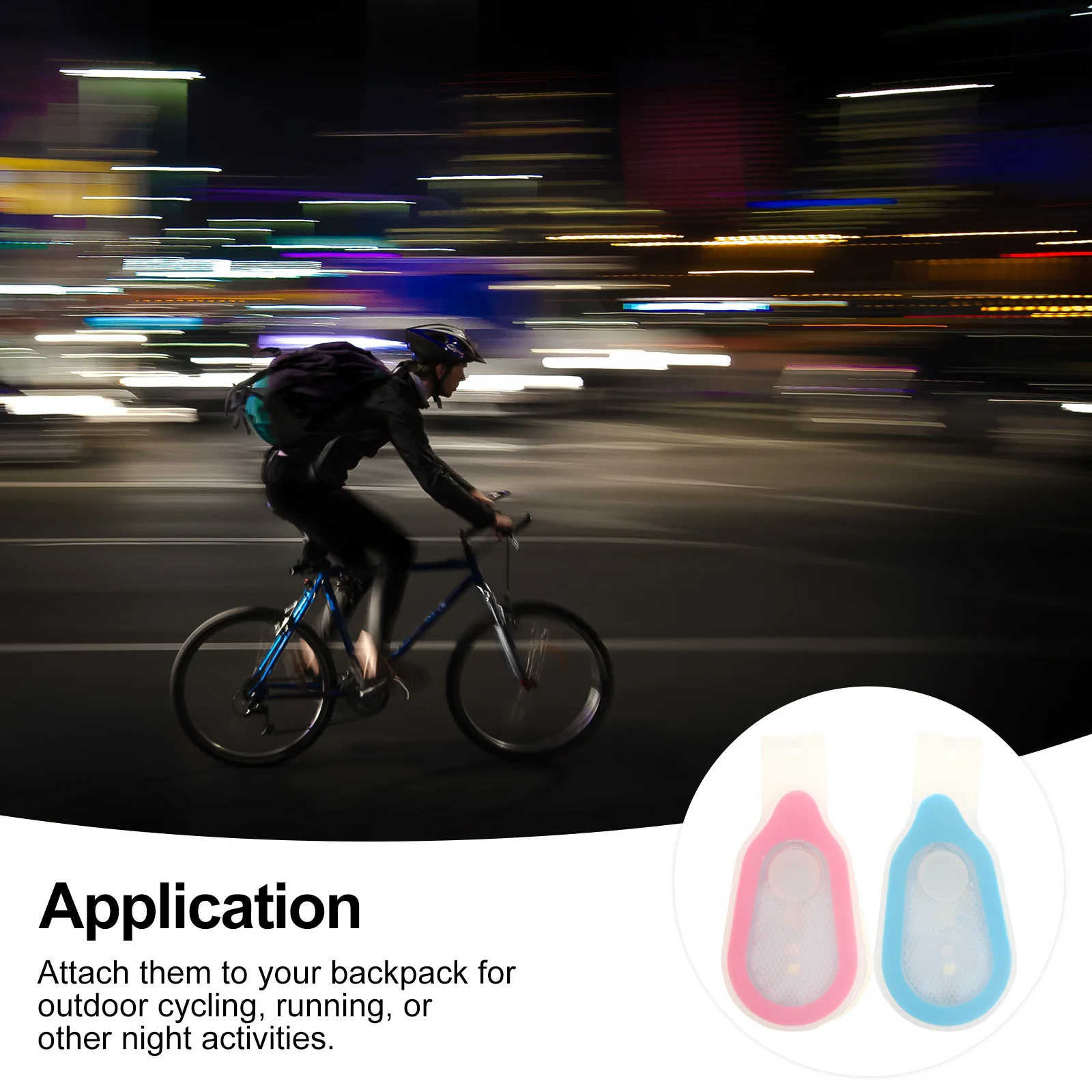 

2Pcs Outdoor Backpack Clip Lights Portable Night Running Safety Lights Bright LED for Cycling Jogging Hiking Running Light