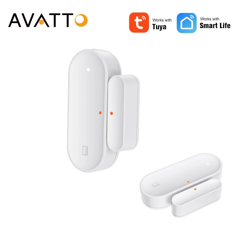 AVATTO Tuya Smart Door Window Sensor Open Closed Detector Smart Home Security Alarm System Smart Life APP Remote Control