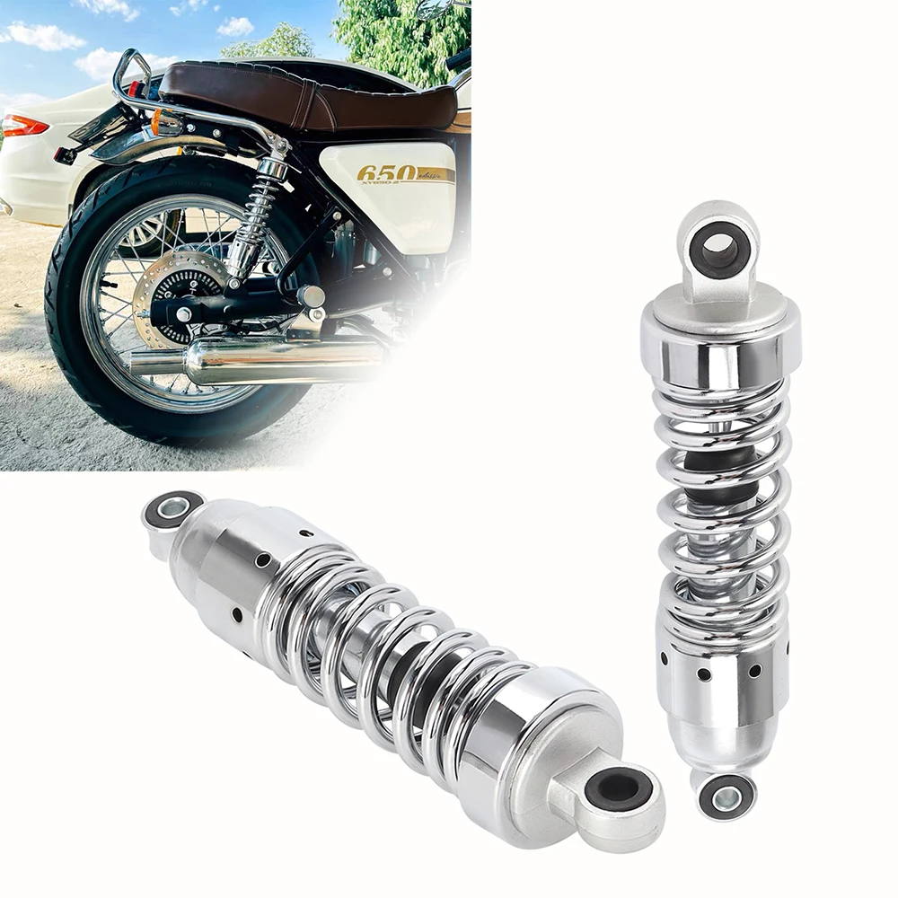 

2PCS Chrome Motorcycle Rear Shock Springs Suspension Absorber Aluminum For Honda Rebel CMX 250 CA250 CA 250