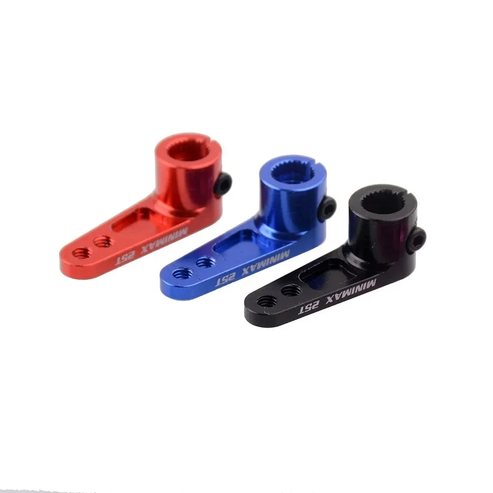 

Aluminium Legierung 25T Lenkung Servo Arm Horn Schwarz Rot Blau für RC Traxxas Auto Crawler Große Drehmoment Digitale Kernlosen