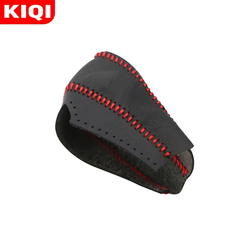 KIQI AT Car Gear Head Shift Collars for Honda Vezel HRV HR-V 2014 - 2020 Leather Shift Knob Protection Cover Accessories