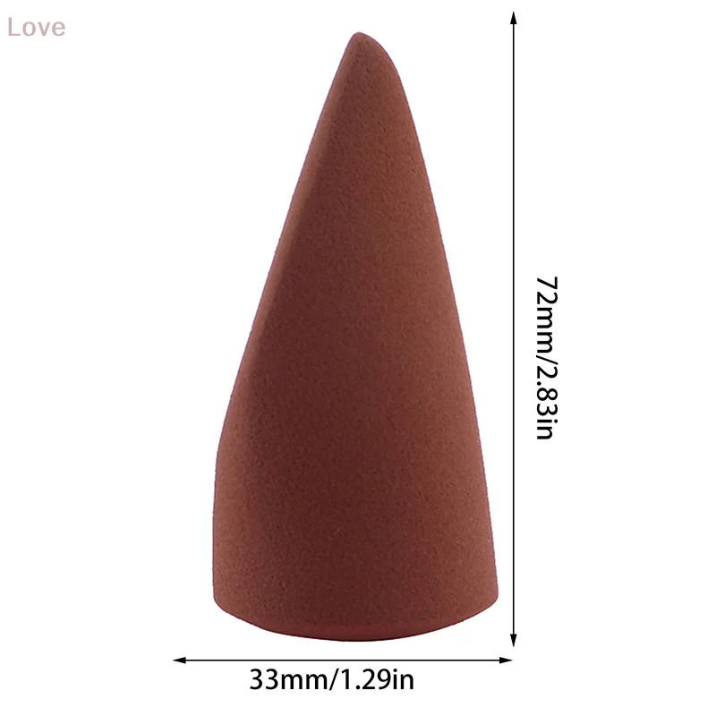 [L&P] 1/2 قطعة إسفنجة مكياج دقيقة أسود بني للاستخدام الرطب والجاف إسفنجة لينة نفث البودرة أطراف الأصابع أدوات نفخة التجميل