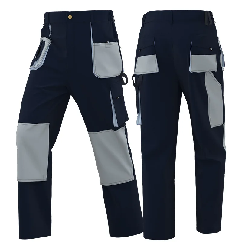 Work Pants Men Construction Engineering Dock Multi Pockets Multi Pockets Wear Resistant Comfortable Workshop Workwear