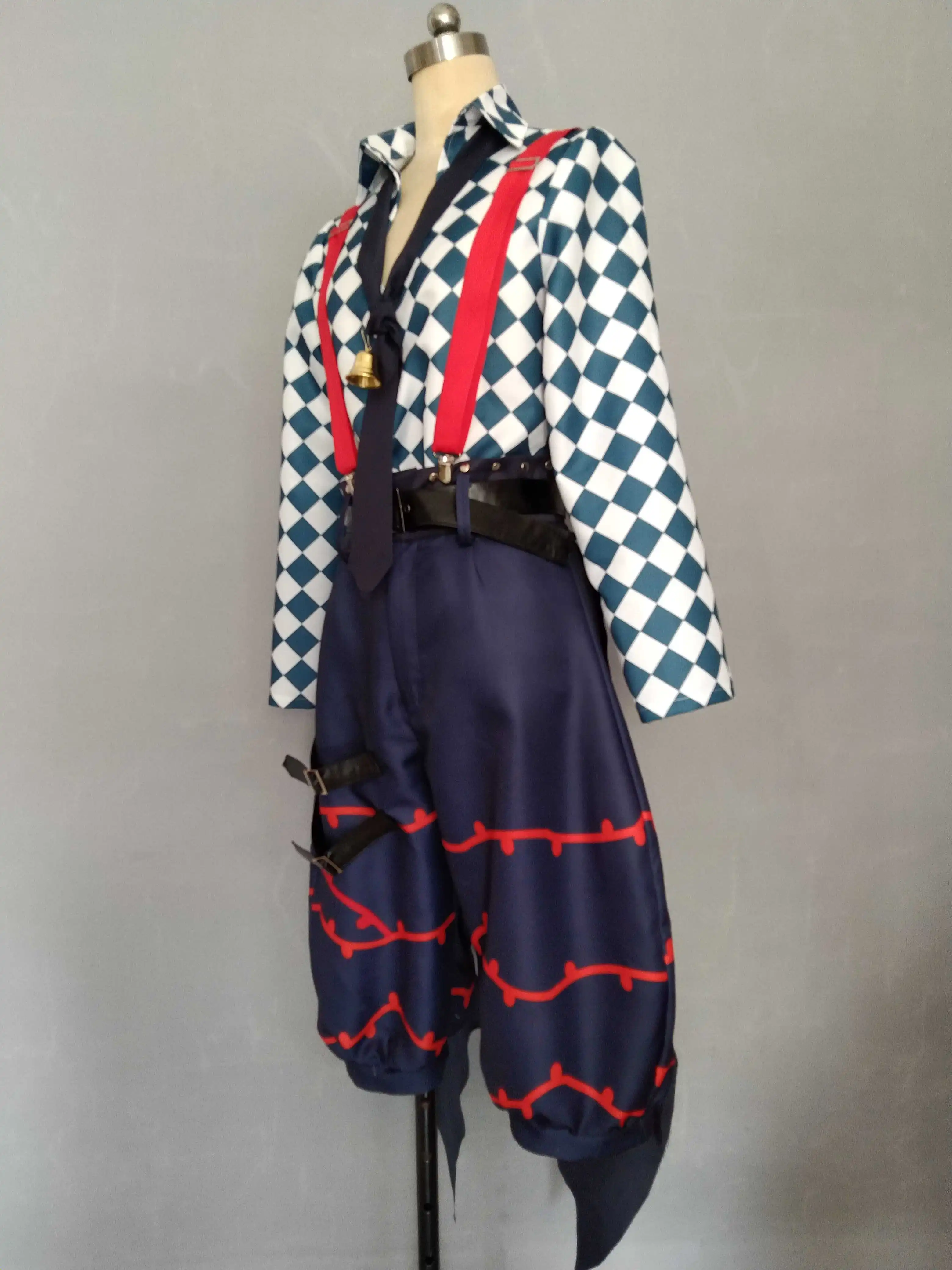 جديد لاتو باكا تأثيري حلي هالوين عيد الميلاد دور اللعب الهزلي الجديد مخصص زي قميص/السراويل/ربطة عنق/جرس