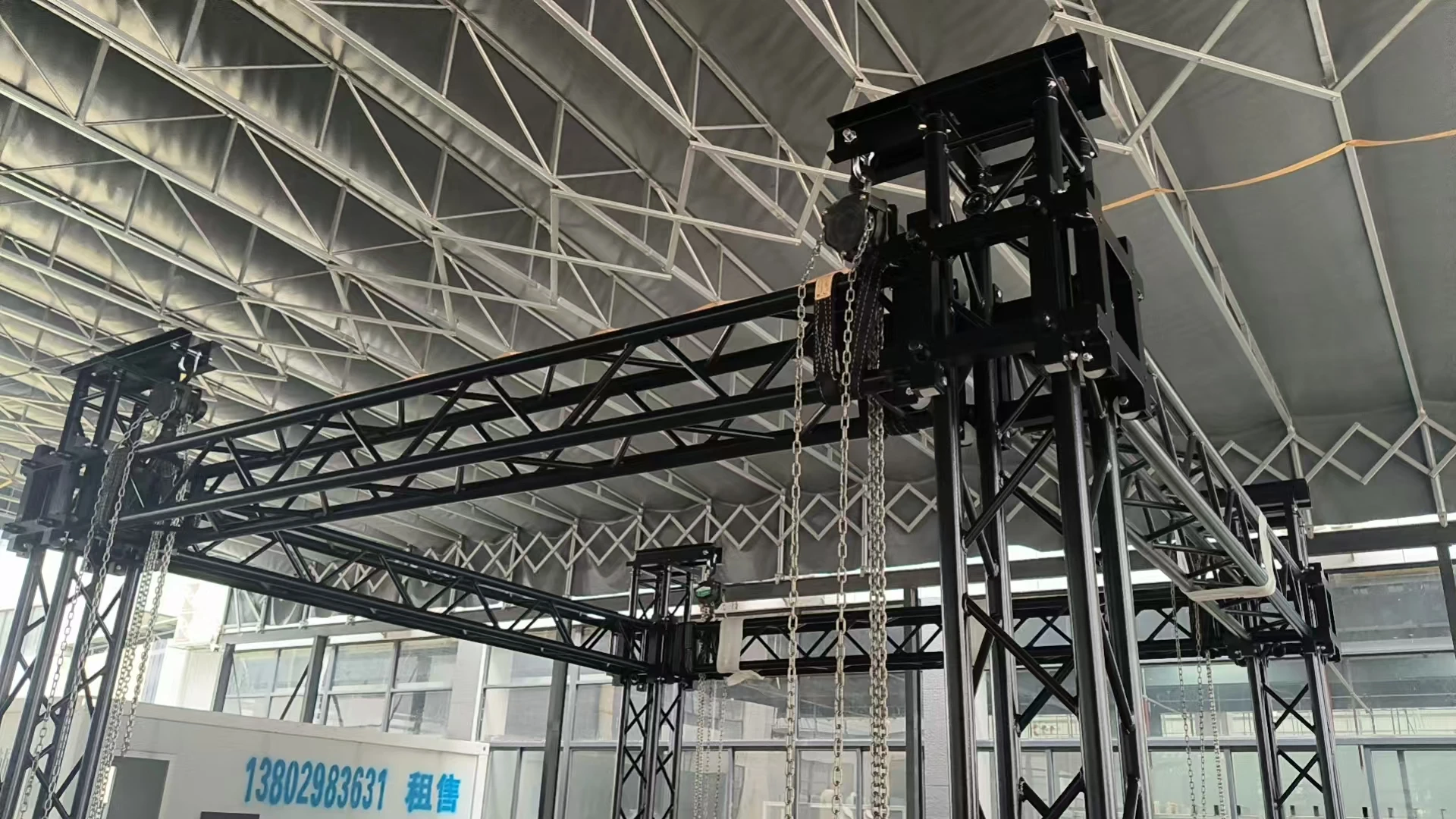 Black Truss High Quality Low Price Outdoor Aluminum Lighting Truss Stage Truss With Arc Roof For Concert Exhibition Events Shows