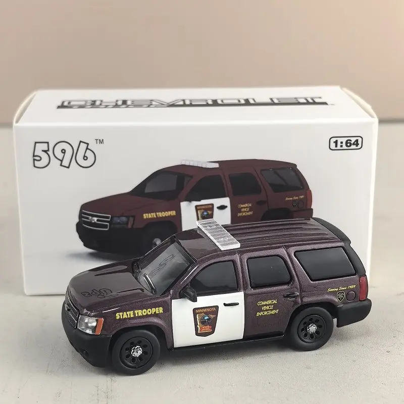 

596 1:64 Tahoe Interceptor Minnesota State Patrol Alloy Car Diecasts & Toy Vehicles Model Miniature Scale Model Car For Children