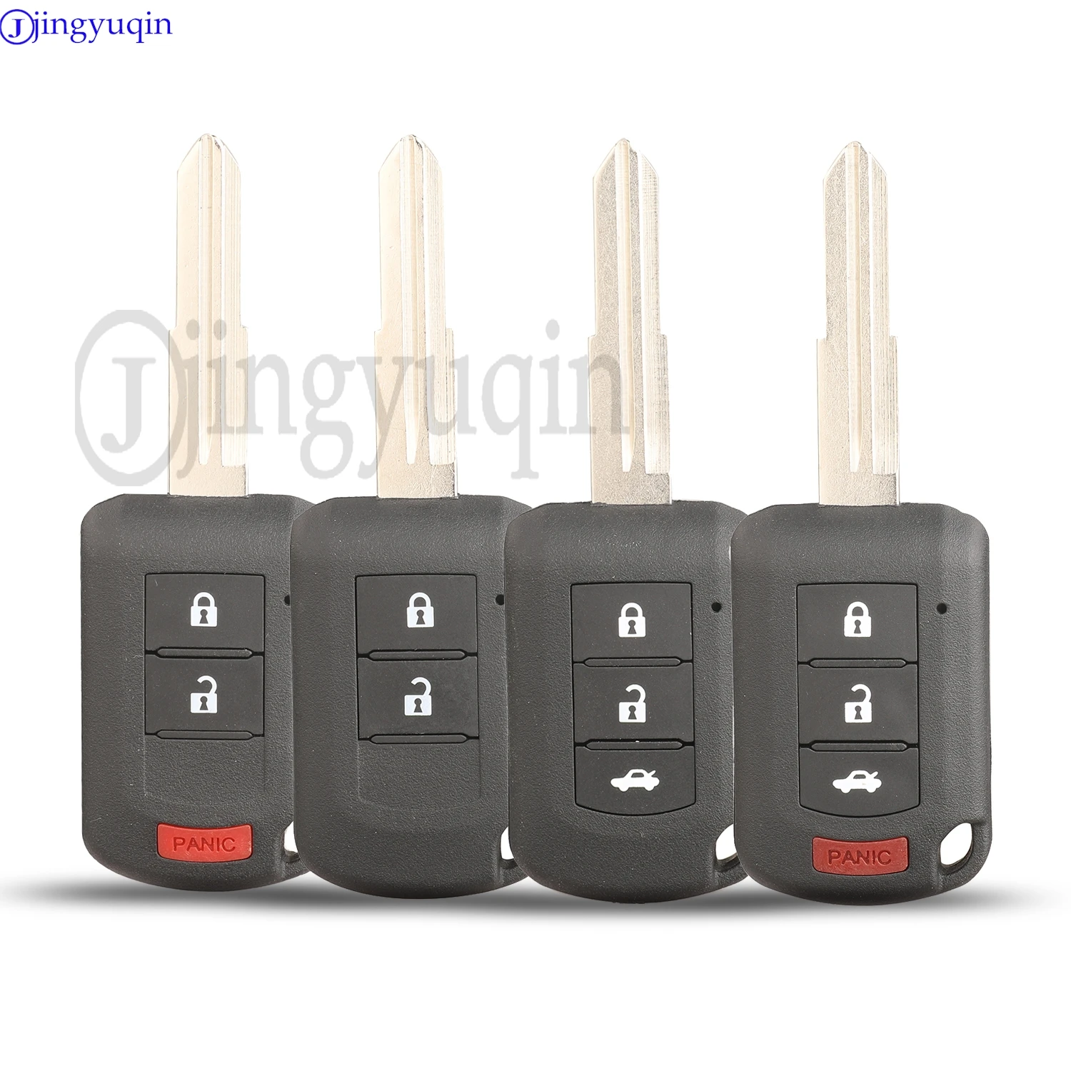 

jingyuqin 2/3/4 Buttons Car Remote Key Shell Case For Mitsubishi Eclipse Outlander Mirage lancer Fob uncut Blade Replacement