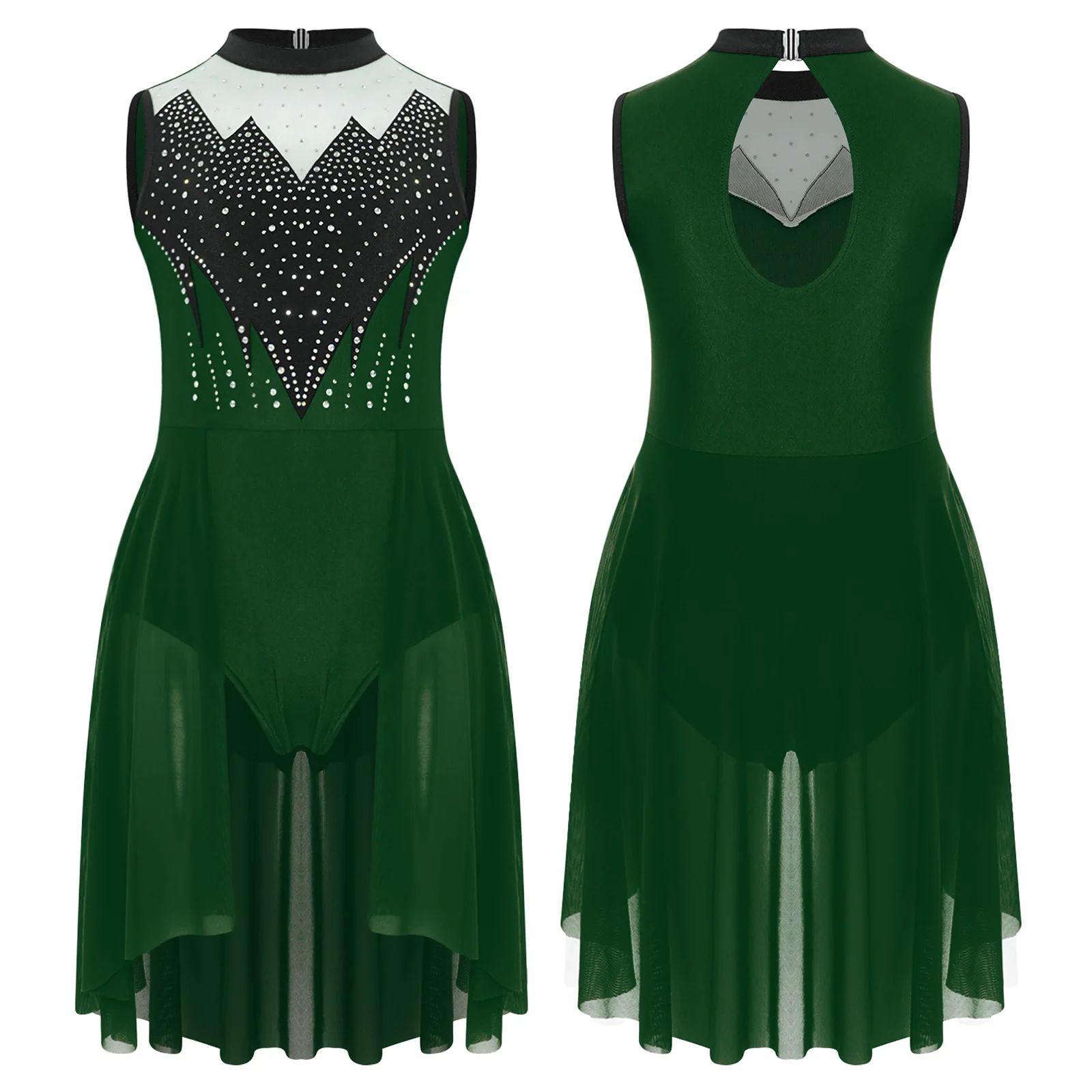 

Детское трико для девочек, лирическое балетное платье для бальных танцев, современной гимнастики, танцевальное платье, прозрачная эластичная танцевальная одежда для соревнований