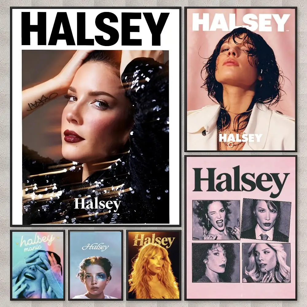 music Halsey New Arrival Popular Art Print Poster HD Wall Art Sofa Home Decor Gift For Fans