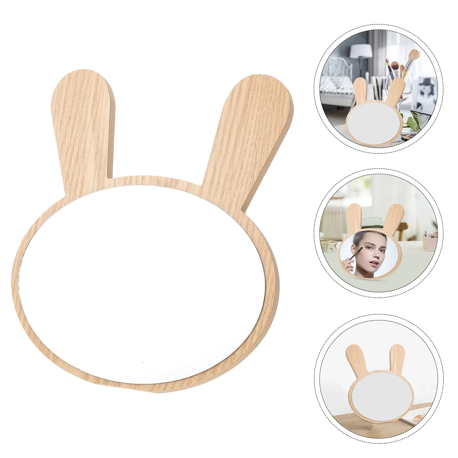 装飾的なウサギの化粧鏡 エレガントで寛大な外観 安定したベース 耐久性のある実用的な日常使用 部屋の装飾 ギフトミラー