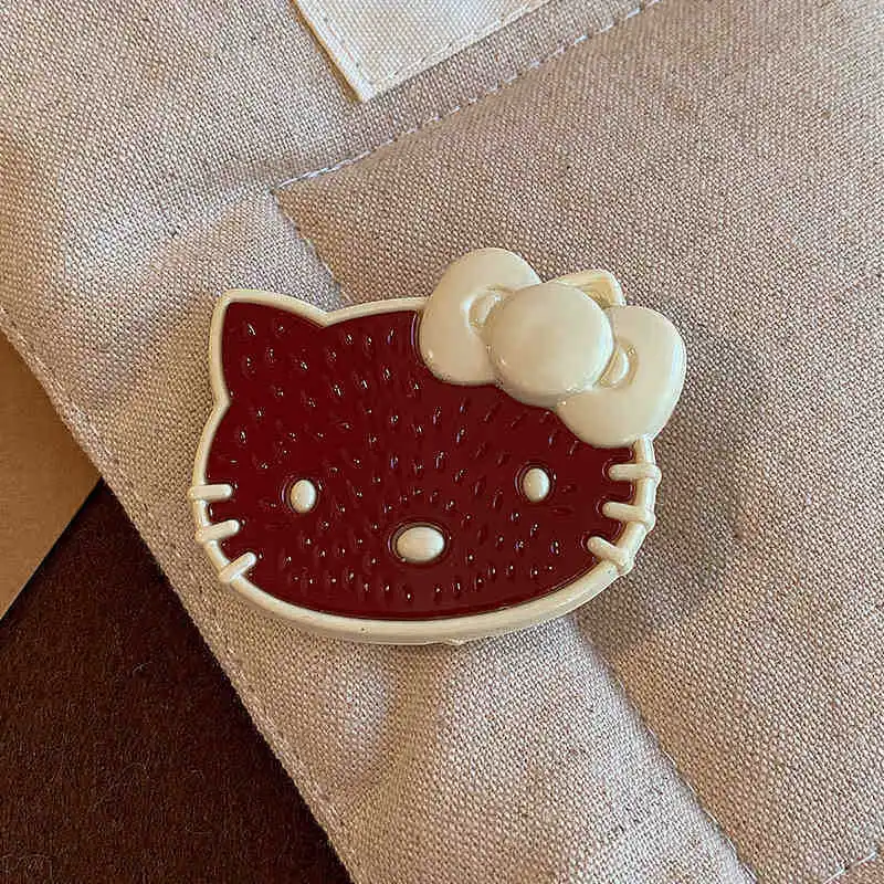 Miniso dziewczyna spinka do włosów Kawaii Hello Kitty kreskówkowa spinka do włosów dziewczyna akcesoria do włosów nakrycia głowy grzywka klip kokarda spinki do włosów prezent