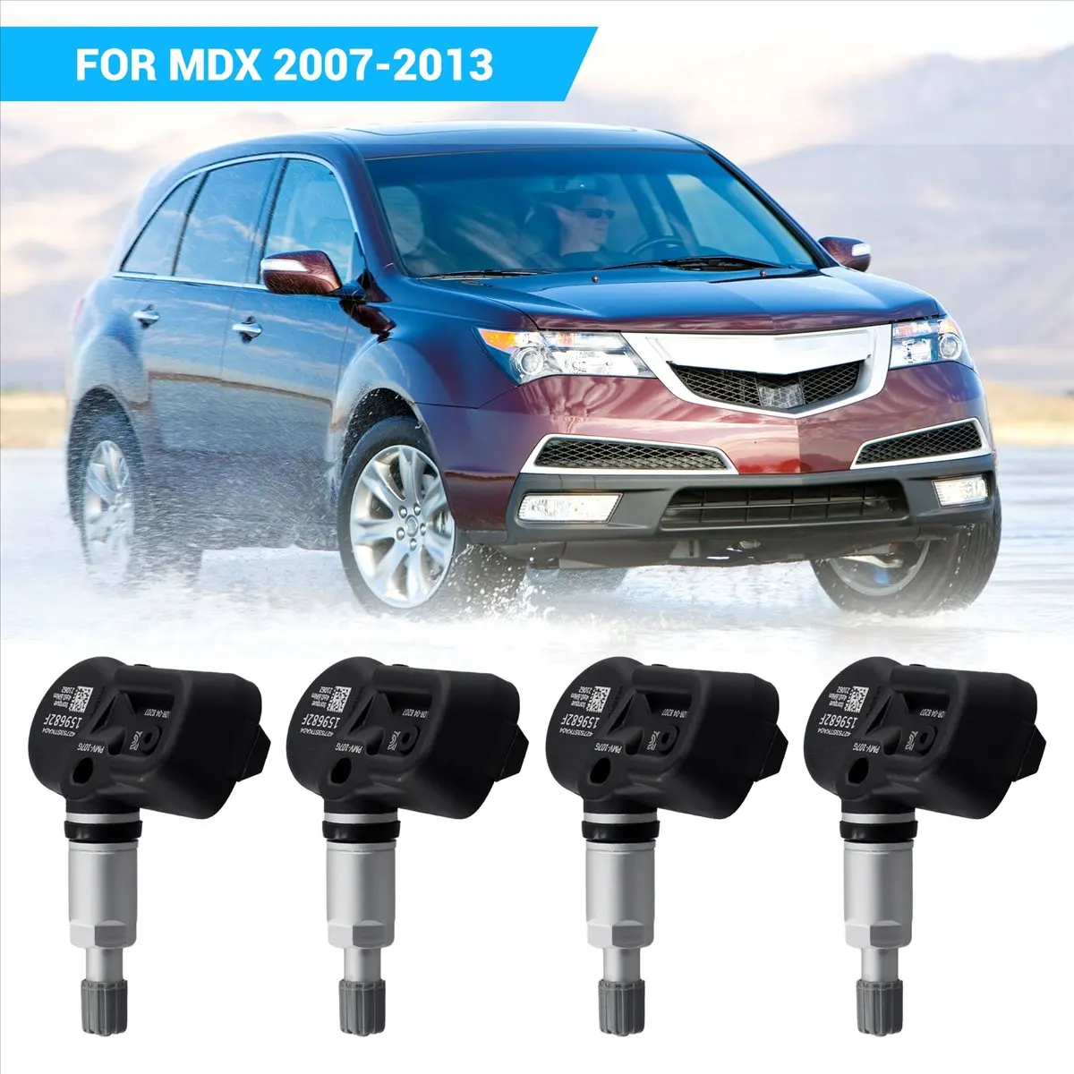 #54X New Tire Pressure Sensor 42753-STK-A04 For Acura MDX TSX RDX,42753STKA03,(Black & Silver)