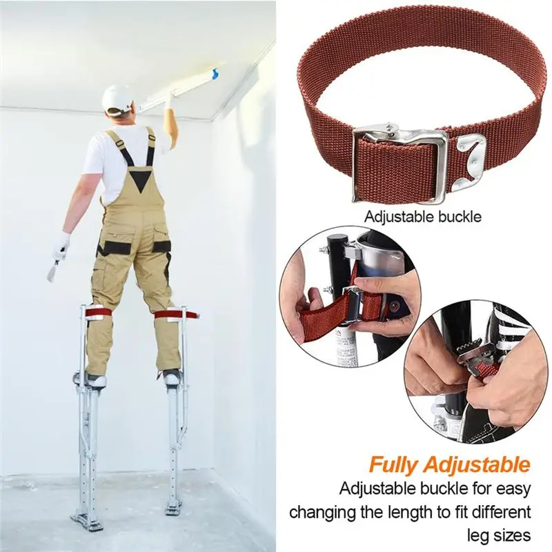 High Wall Painting (Reddish Brown) Adjustable Drywall Foot Band Straps Kit, For Home Improvement, ,-AA26