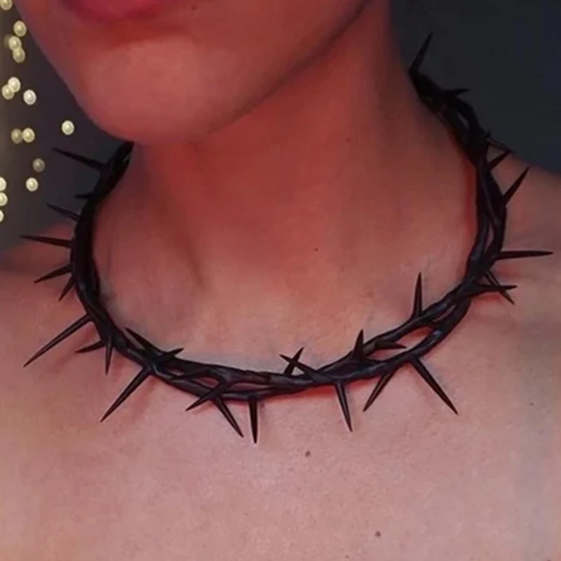 Collar gótico de terciopelo de encaje negro para mujer, Gargantilla Punk de moda, gargantillas de fiesta de Halloween, collares, regalos de joyería
