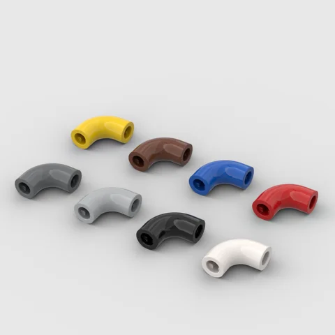 *Designform med rör, tvärhål* G1114 20 st DIY upplysningsklossar artikelnummer 25214 Kompatibel med andra märken 8 best sales Lego-rör - №6