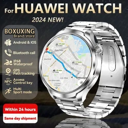 For HUAWEI Outdoor Sports Smart Watch Men AMOLED Screen NFC GPS Compass Heart rate Waterproof Bluetooth Call SmartWatch 2024 New