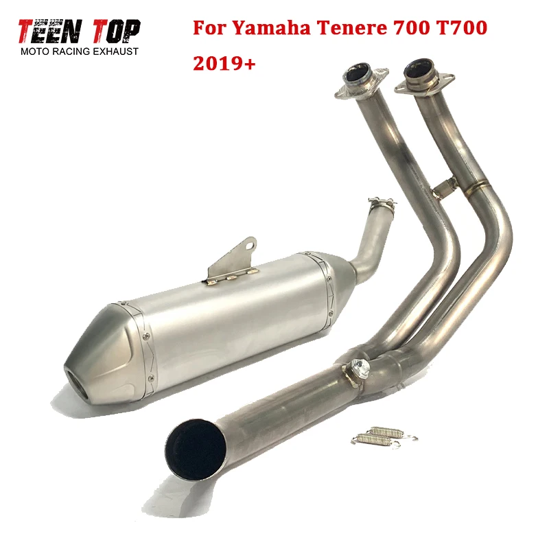 

Для Yamaha Tenere 700 полная выхлопная система Tenere700 выхлопная передняя труба мотоциклетная выхлопная труба 43 мм глушитель T700 локоть 2019 +