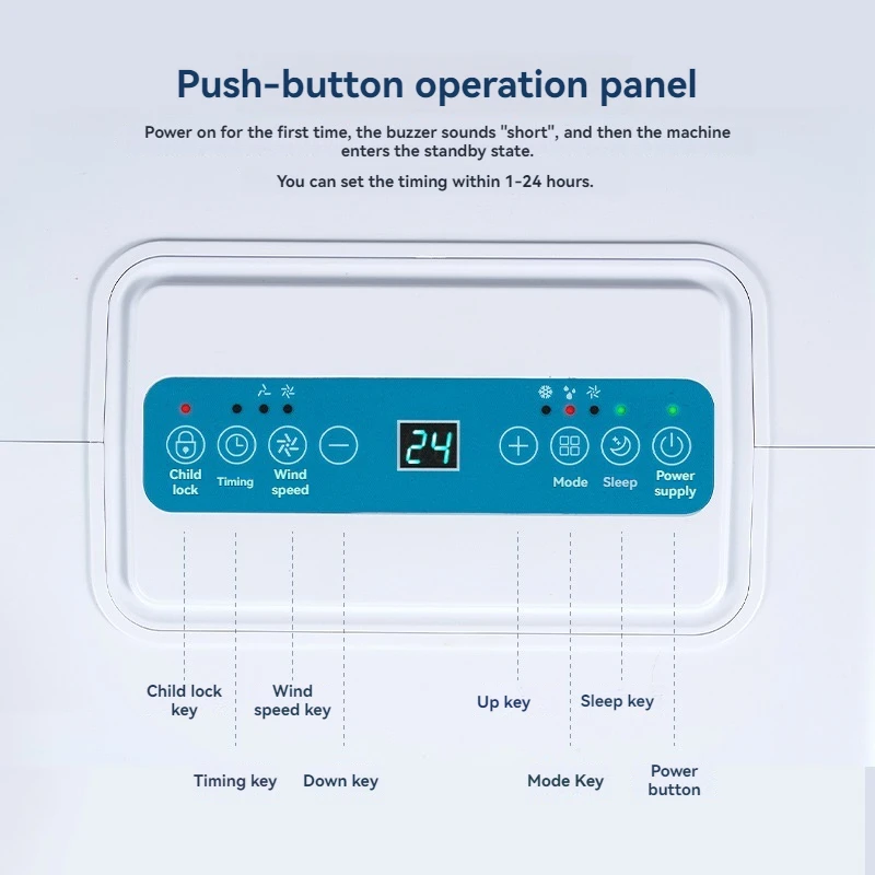 Zewnętrzna mobilna klimatyzacja chłodnicza bezpłatna instalacja w ciężarówce domowa mała kempingowa klimatyzacja do chłodzenia