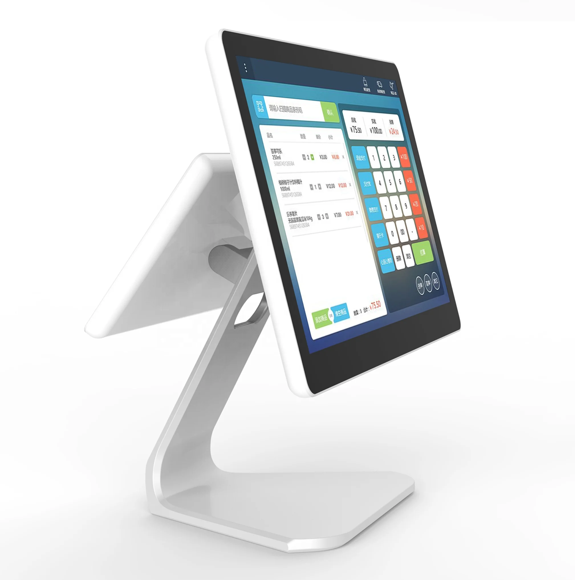 

Win7/10 Android 6.0 Cash Register 15.6 Inch G+G Capacitive Multi-touch Screen Pos Terminal