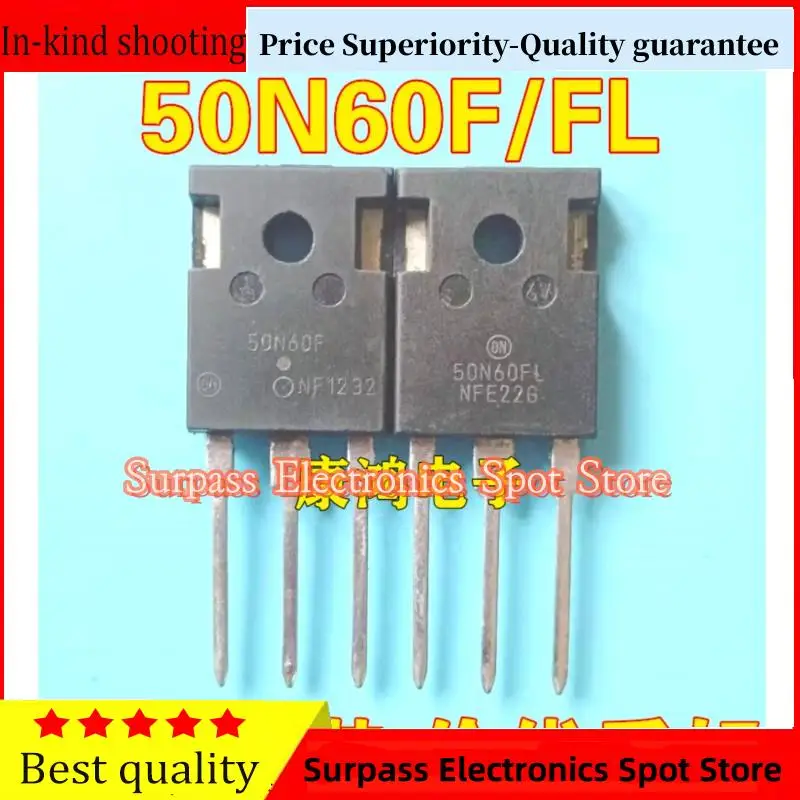 

10PCS-100PCS 50N60FL 50N60F 50N60FL2 50A600V TO-247 IGBT 50A Price Superiority-Quality guarantee