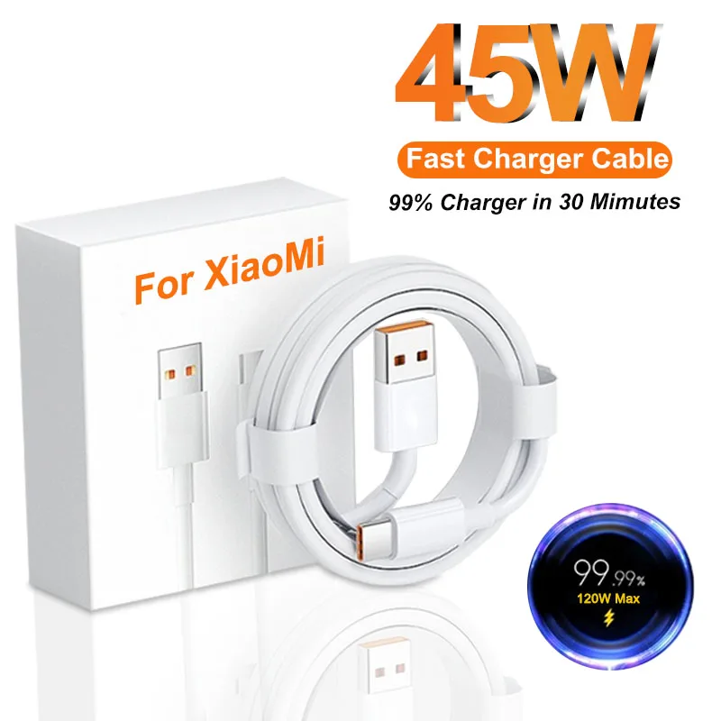 

Fast Charger USB C 45W Type C Cable For Xiaomi 11 12 13 Pro USB-C To Type-C Wire Redmi Note 9 Quick Charging Cable Accessories