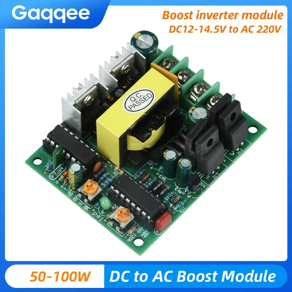 

DC to AC Boost Module 12V to 220V Inverter Board 100W Voltage Step Power Converter with Overheat Protection for Home Appliances