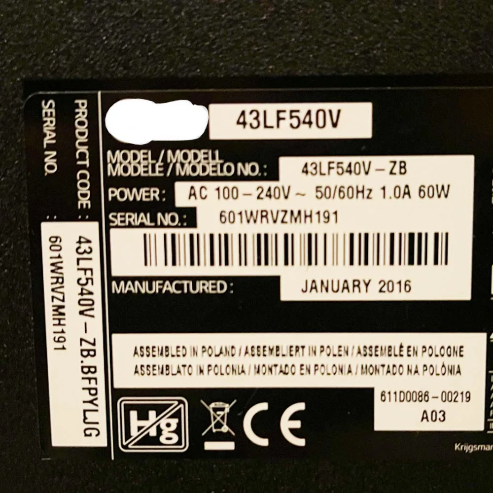 T-CON Logic Board 6870C-0532A 6871L-3806B 6871L-3966A Voor LG 43LJ594V 43LF540V 43LF5100-ZA 43LH590V-ZD 43LX570H 43LF6300-UA