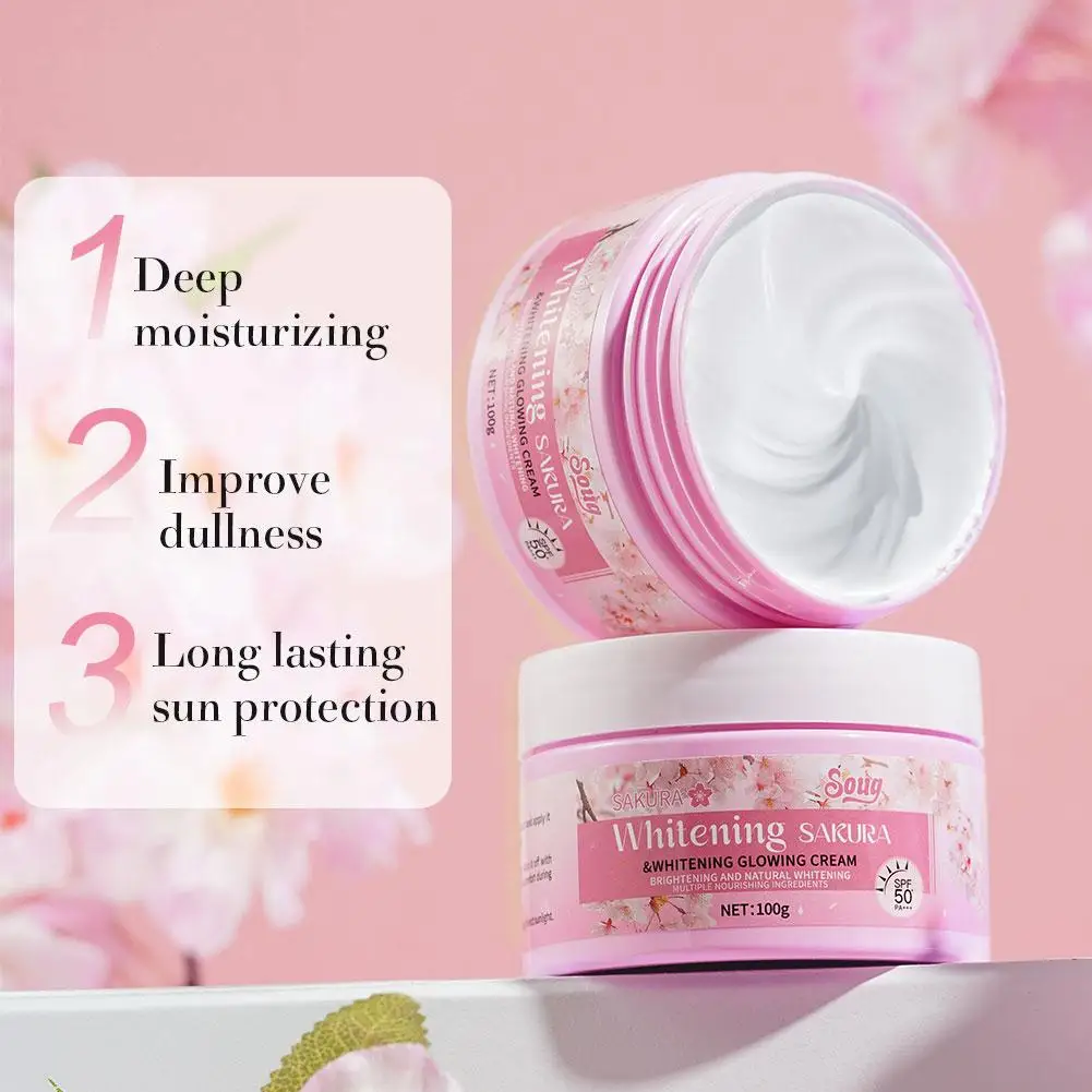 Sakura Sonnencreme Creme Protector Gesichts Sonnencreme Spf50 Bleaching Lotion Gel Feuchtigkeitscreme Gesichts Isolation Creme Reparatur C V1D2