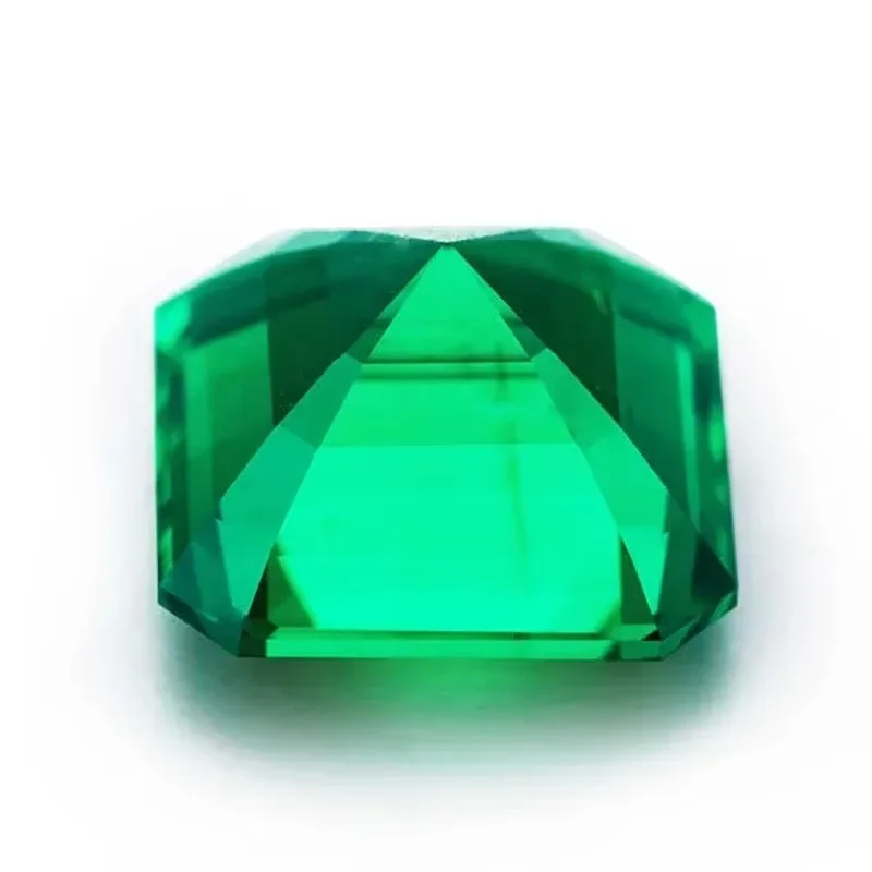 Top Lab Grown Colombia Emerald Asscher Cut Hand Cutting Hydrothermal Emeralds for DIY Jewelry Making Selectable AGL Certificate