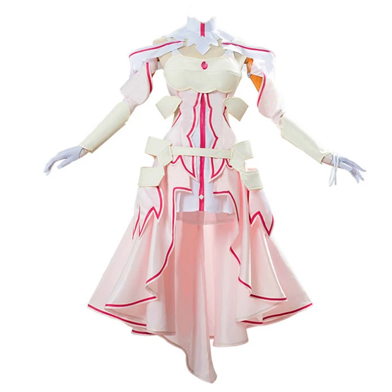 

Anime Sword Art Online SAO Yuuki Asuna Cosplay Costumes Dress Halloween Carnival Outfit Adult Kid Customize Size