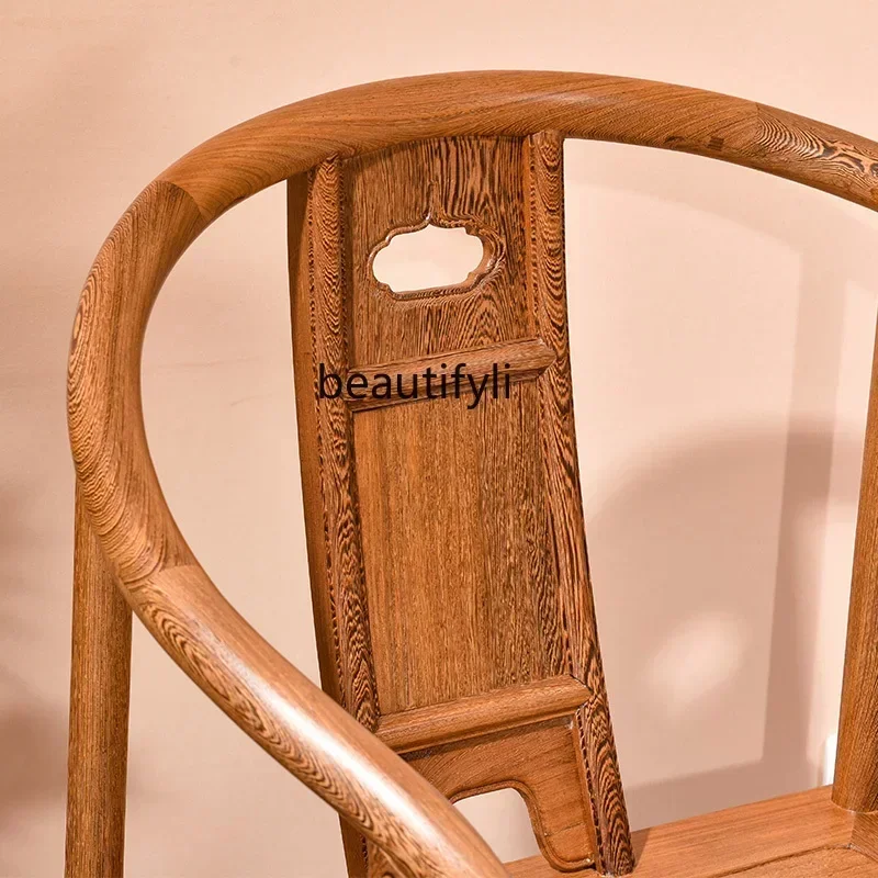 cn8617 ss Three-piece armchair antique Chinese solid wood meeting leisure chair mahogany Taishi chair