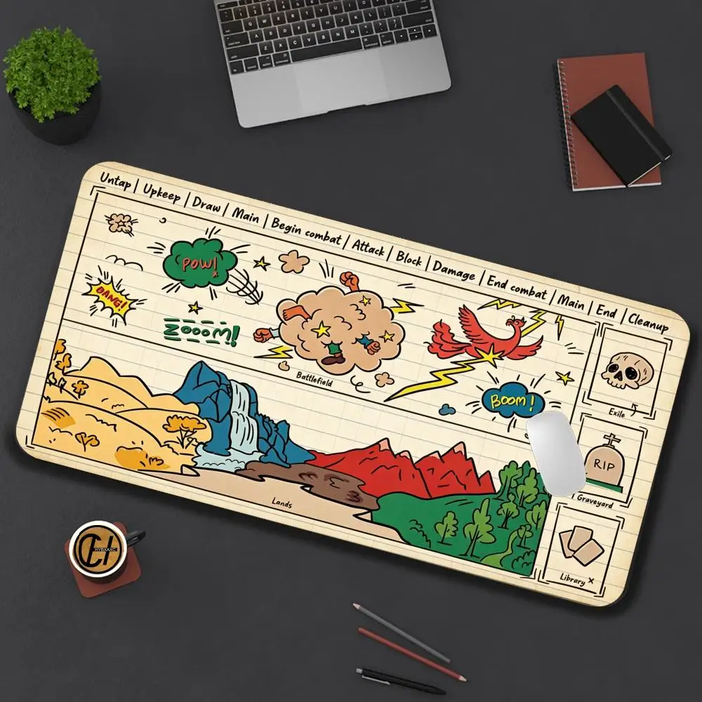 The Magic Gathering Playmat Meme Magic Party Game Mat Durable Rubber for MTG&TCG Games 90X40cm Mouse Pad Offices Desk Mats XAXC